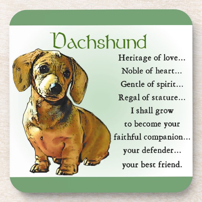 Porta-copo Dachshund Heritage of Love (Frente)