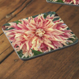 Porta-copo Dahlia Floral, vermelha e amarela