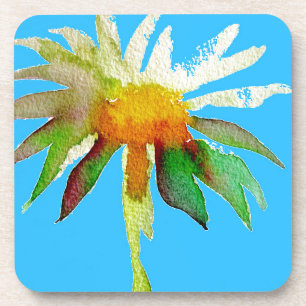 Porta-copo Daisy Blue Modern Art flower