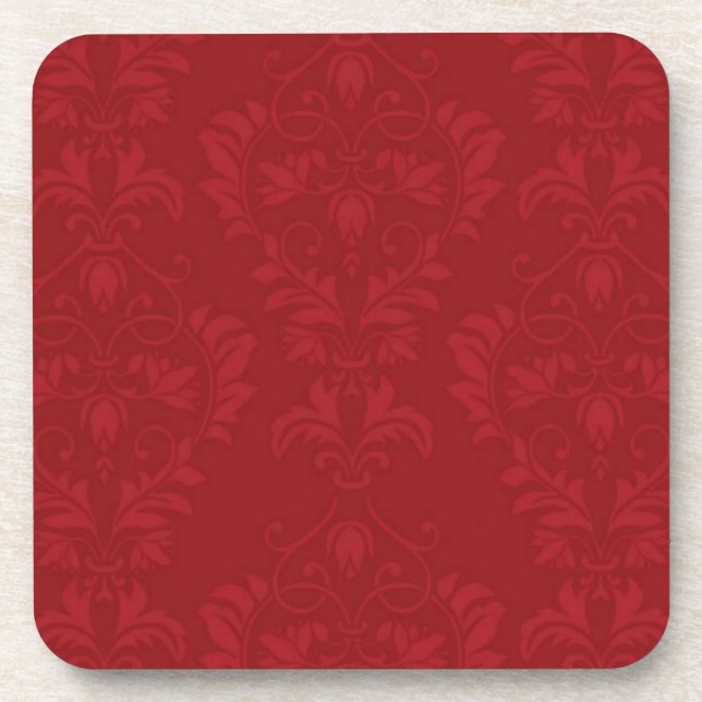 Porta-copo Damasco Vermelho (Frente)