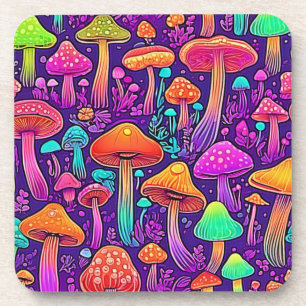 Porta-copo Dança de Cogumelos Neon Flores