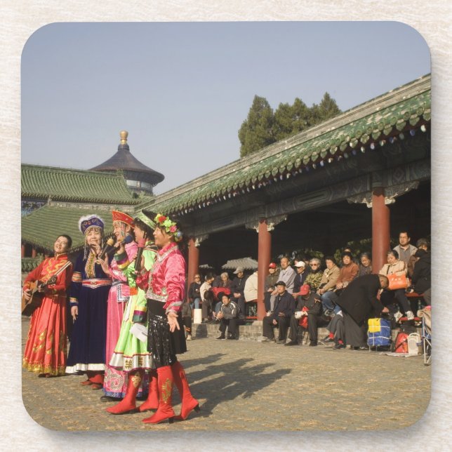 Porta-copo Dançarinos populares de amadores de costume entret (Frente)