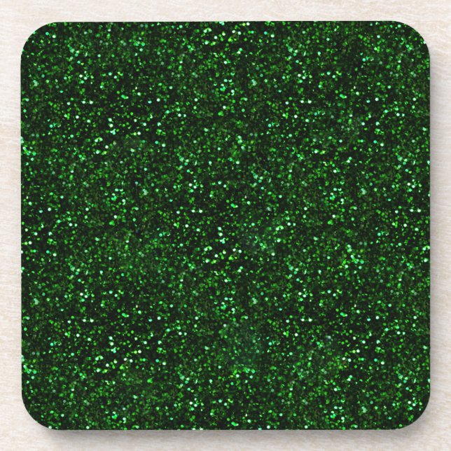 Porta-copo Dark Emerald Spring Green Glitter (Frente)