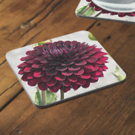 Porta-copo Dark Red Dahlia Bloom Floral