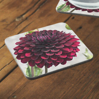 Porta-copo Dark Red Dahlia Bloom Floral