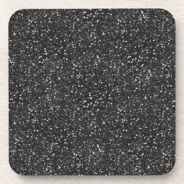 Porta-copo Dark Stylish Silver Grey Black Glitter (Frente)