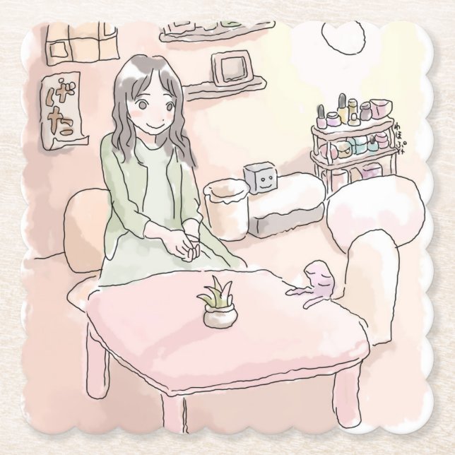 PORTA-COPO DE PAPEL さにれいじ　淡いお部屋と (Frente)