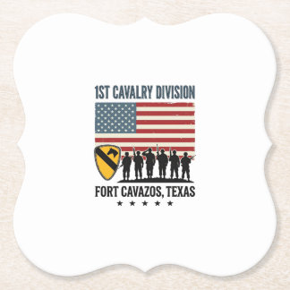 Porta-copo De Papel 1ª Divisão de Cavalaria Fort Hood Camisa Militar V