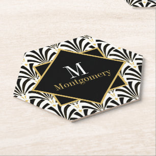 Porta-copo De Papel 1920 Jazzy Art Deco Palmettos Geométrico