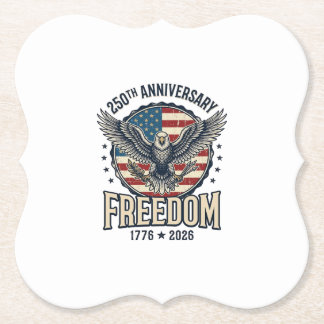 Porta-copo De Papel 250th Anniversary Freedom Eagle Patriotic Vintage 