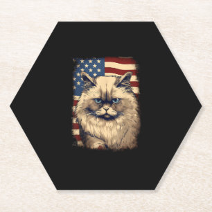 Porta-copo De Papel 4 De Julho, Bandeira Himalayan Cat
