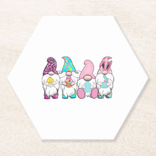 Porta-copo De Papel 4 Gnomos de Páscoa Pastel Primavera coelho ouvidos