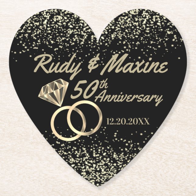 Porta-copo De Papel 50º aniversário do Ouro (Frente)