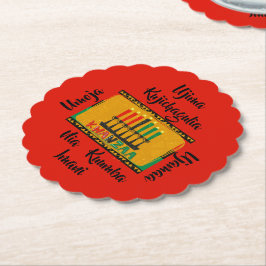 Porta-copo De Papel 7 Princípios das velas de Kwanzaa