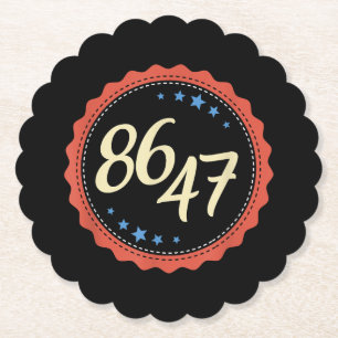 Porta-copo De Papel 86 47 Anti Trump Engraçado