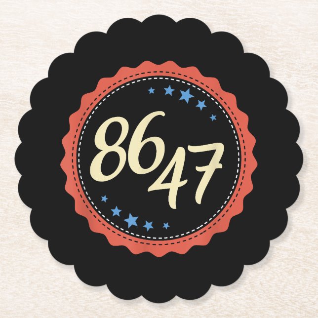 Porta-copo De Papel 86 47 Anti Trump Engraçado (Frente)