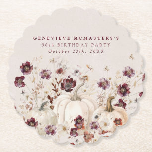 Porta-copo De Papel 90 Festa de aniversário Pumpkin Wildflower Persona