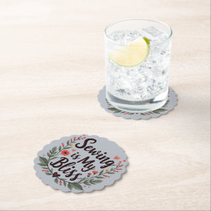 Porta-copo De Papel A Costura É A Minha Típografia Floral Feliz