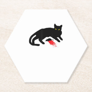 Porta-copo De Papel A Killer de Gato Preto Instala o Gótico do Rato do