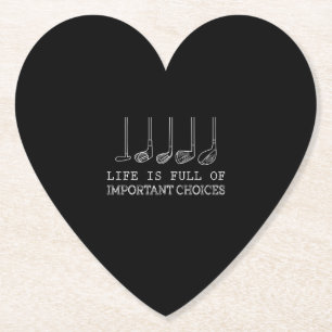 Porta-copo De Papel A Vida É Cheio De Importantes Escolhas Golfe