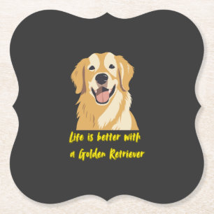 Porta-copo De Papel A Vida é Melhor Com um Golden Retriever - Amante d