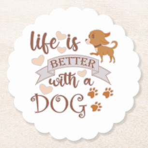 Porta-copo De Papel A vida é melhor com uma citação engraçada