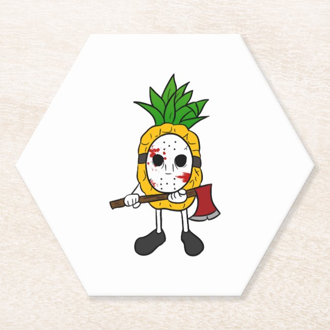 Porta-copo De Papel Abacaxi de Halloween (Frente)