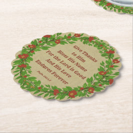 Porta-copo De Papel Abençoe os Obrigados Seu nome Senhor é Bom