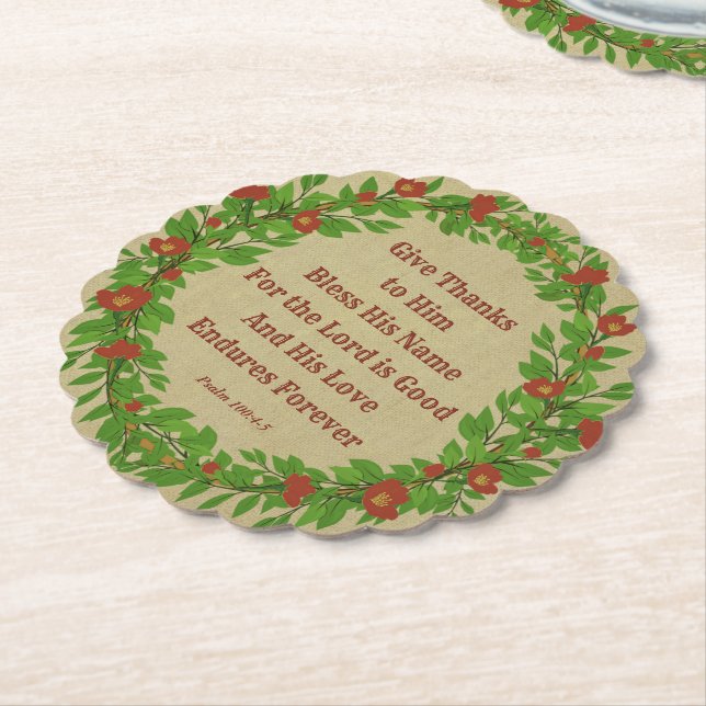 Porta-copo De Papel Abençoe os Obrigados Seu nome Senhor é Bom (Angular)