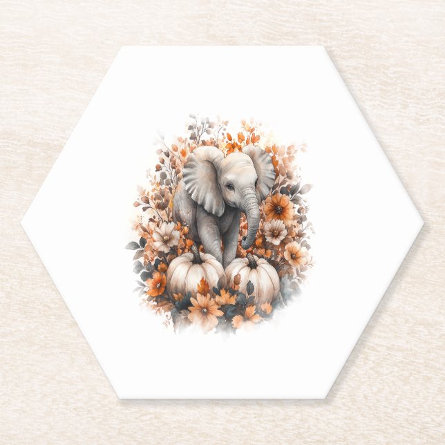 Porta-copo De Papel Abóbora-de-Camisa-Elefante (Frente)