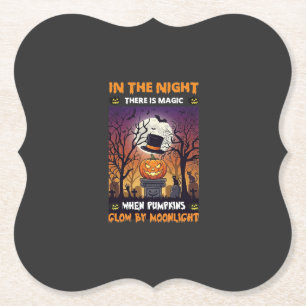 Porta-copo De Papel Abóbora de Halloween Noturna Chapéu Alto Luar Cemi