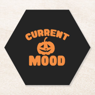 Porta-copo De Papel Abóbora engraçada de humor atual no halloween