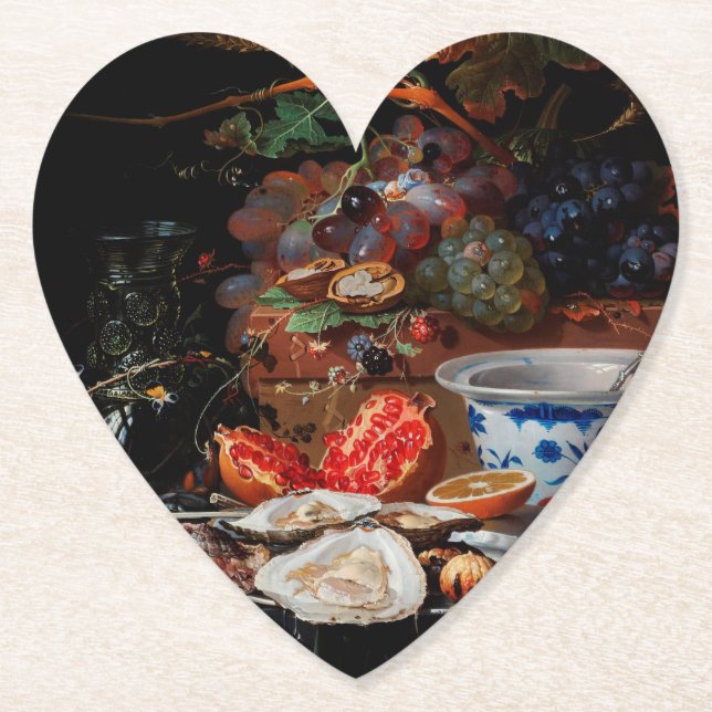 Porta-copo De Papel Abraham Mignon Fruits and oysters (Frente)