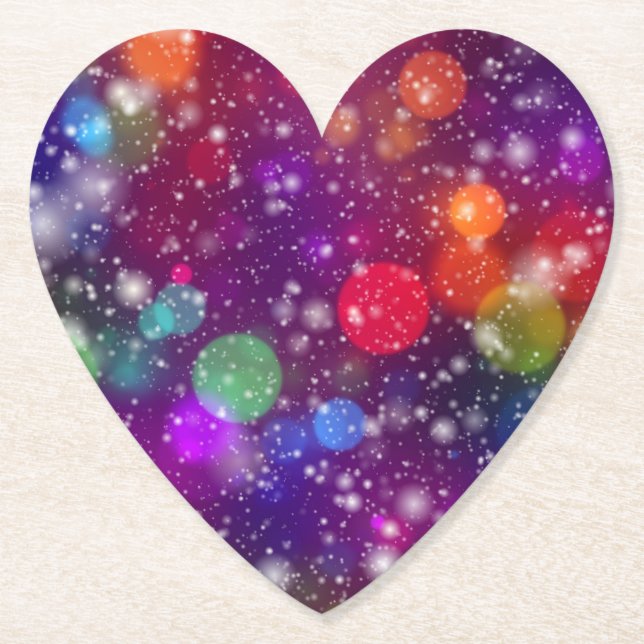 Porta-copo De Papel Abstract Multicolored Bokeh  (Frente)