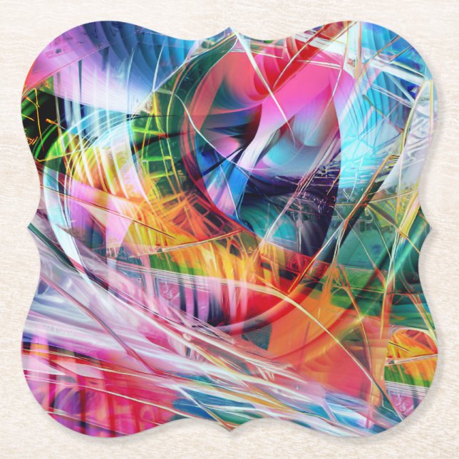 PORTA-COPO DE PAPEL ABSTRATO 4 (Frente)