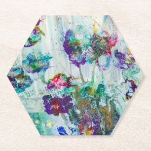 Porta-copo De Papel Abstrato de jardim de beija-flores