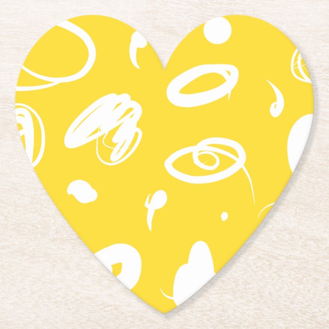 Porta-copo De Papel Abstrato ilustrações desenhadas à mão Porta copos  (Frente)