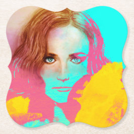 Porta-copo De Papel Abstrato Pop Colorida, Porta copos Molhada