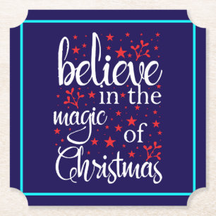 Porta-copo De Papel Acredite na Magia do Natal