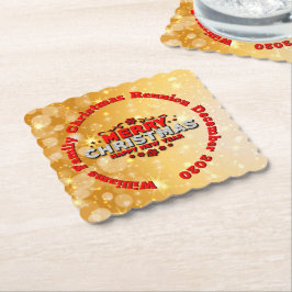 Porta-copo De Papel Adicionar Nome Ano Correspondente Feliz Natal