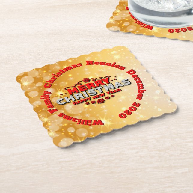 Porta-copo De Papel Adicionar Nome Ano Correspondente Feliz Natal (Angular)