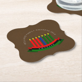 Porta-copo De Papel Adicionar Nome Ano Velas Kwanzaa