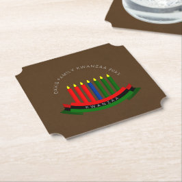 Porta-copo De Papel Adicionar Nome Ano Velas Kwanzaa