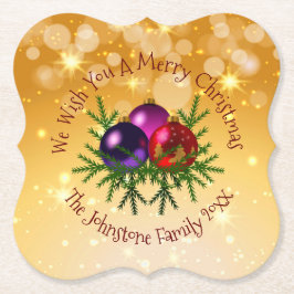 Porta-copo De Papel Adicionar nome correspondente ao Natal na Porta co