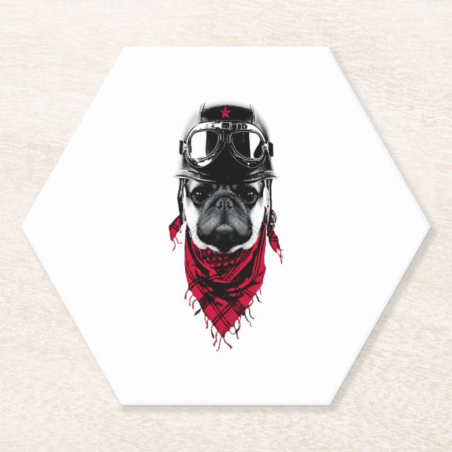 Porta-copo De Papel Adventurer Pug (Frente)