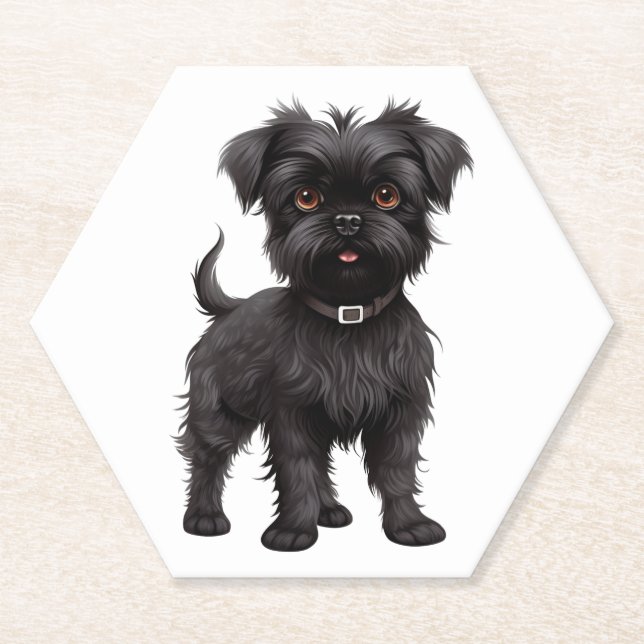Porta-copo De Papel Affenpinscher (Frente)