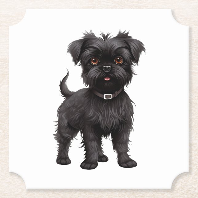Porta-copo De Papel Affenpinscher (Frente)