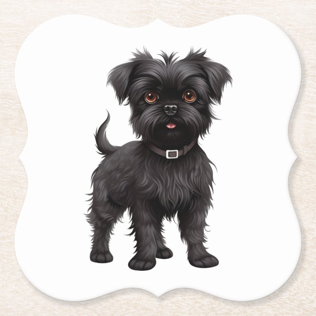 Porta-copo De Papel Affenpinscher (Frente)