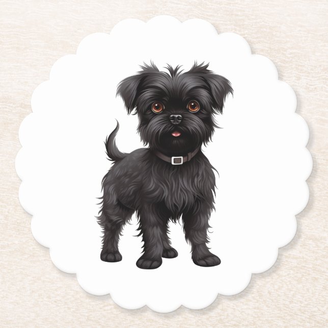 Porta-copo De Papel Affenpinscher (Frente)
