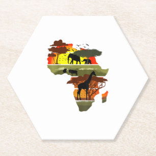 Porta-copo De Papel África Continente Safari Natureza Selvagem